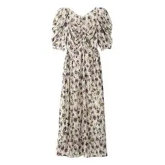 SNIDEL バックオープンバリエプリントレーヨンワンピ