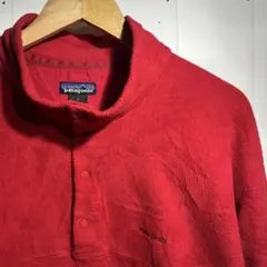 Patagonia スナップT メンズL 赤 ポケットなし フリース