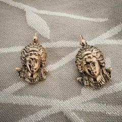 フランスヴィンテージ Rossi bijoux 女神デザイン ピアス ゴールド