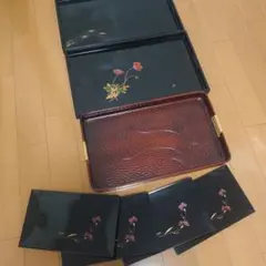 和物7点　桂由美　お盆　トレー　寿司下駄　お皿　和柄　和物　食器　花柄　和風のサムネイル
