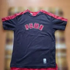 PUMA Tシャツ 160cm ダークグレー/レッド