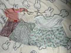 ベビー服 80 女の子 まとめ売り 3点セット ワンピース ロンパース 夏
