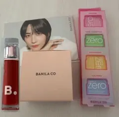 バニラコ パウダー、ミニクレンジングバーム、ジョンハントレカ、ティント赤 セット