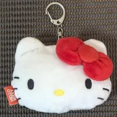 HELLOKITTYハローキティ ミニポーチ 小物入れ 約11x9cm ふわふわ