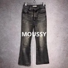 MOUSSY MVS BLACK FLARE フレアデニム フェードブラック