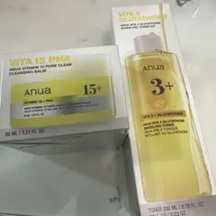 ANUA ビタミン3グルタチオントナー・ビタミン15クレンジングバーム　セット