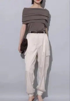 アルページュストーリー　サテンカーゴパンツ　美品　着用一度