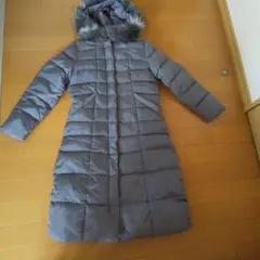 グレーダウン ジャケット ファー付きフードベルトあり