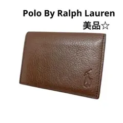 Polo By Ralph Lauren 名刺入れ カードケース 本革 ブラウン