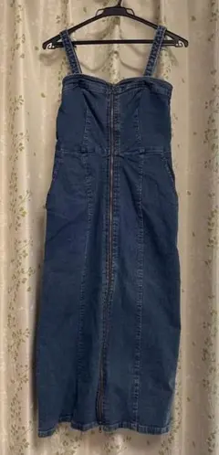 GU フロントジップ デニムワンピース