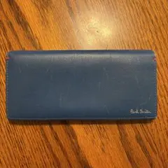 Paul Smith ポールスミス 青 長財布　箱付き