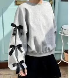 【 SHEIN 】 ★未使用★ リボン付きスウェット