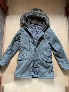 ミリタリージャケット ファー付きフード