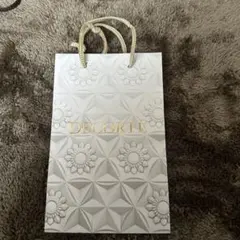 DECORTE 花模様ショップ袋 中型