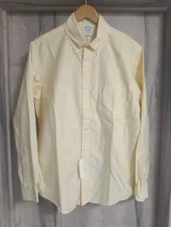 161/2-33 新品 ブルックスブラザーズ ストライプ ボタンダウンシャツ 黄