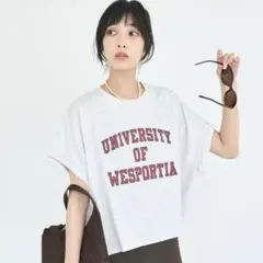 coca レギュラーウェイトロールアップロゴTシャツ