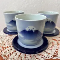訳あり！深川製磁富士山3セット湯飲み