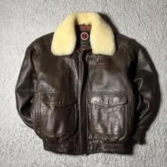 ラッキーストライク　ムートンジャケット　レザー　90s 極美品　超稀少　古着