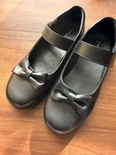 リボン付きブラックフォーマルシューズ 21.0cm
