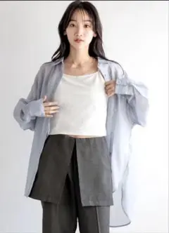 LOWRYS FARM シアーシャツLS グレーのサムネイル