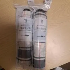 Wpc. 風に強い折りたたみ傘 チェック柄 2本セット