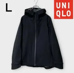 ユニクロ　ブロックテックパーカー　ブラック　Ｌサイズ 黒　UNIQLO