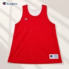 ​【日本製】Champion リバーシブル タンクトップ 赤/白 バスケット