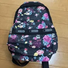 ハワイ購入　LeSportsac ミニーマウス ミニ花柄リュック　大人でも