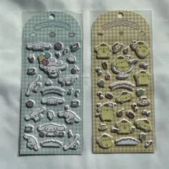 【新品未開封】サンリオ シナモン ポムポムプリン ぷっくり立体シール2点セット