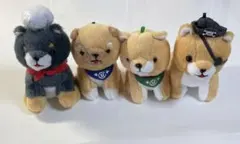 豆しば三兄弟 ぬいぐるみ 4体