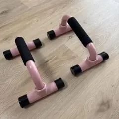 プッシュアップバー ピンク 腕立て伏せ トレーニングのサムネイル