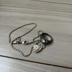 【Folli Follie】ハート型クリスタルペンダントとリングセット