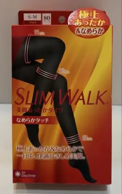 スリムウォーク　健康　美脚　暖かい　タイツ なめらかタッチ SMブラック 着圧