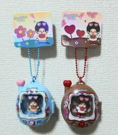 光るたまごっちモンチッチ キーホルダー ピンク - メルカリ