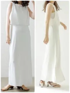 ミスティック（mystic）白 2 ジップベストワンピースセット 前後着用可能