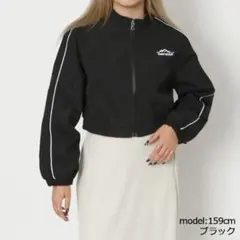 GORGE ゴージ ラインショートブルゾン ブラックのサムネイル