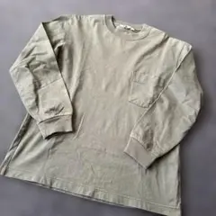 UNIQLO U クルーネック長袖Tシャツ S カーキ