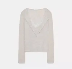 zara コンビネーションレーストップジャケット