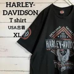 【ハーレーダビットソン】両面ビックプリントTシャツ半袖イーグル2017USA古着