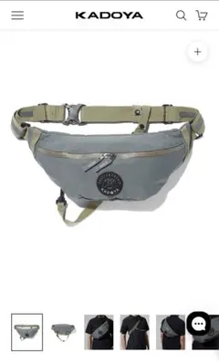 カドヤKADOYA WAISTBODYBAG グレー