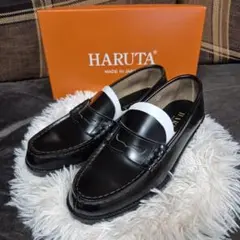 HARUTA 本革ブラック ローファー 箱付き26.5EEE　新品未使用品