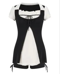 andwang coquette ribbon knit top - メルカリ