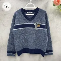 familiarファミリア Vネックセーター　刺繍　120 キッズ