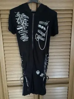 MAD PUNKS フード付きブラックジャケット