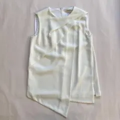 極美品】ENFOLD WAVE SHIRRING ノースリーブ ホワイト 38 - メルカリ