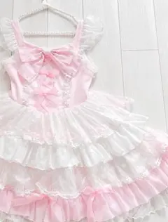 ♥ToAlice お人形さんティアードサロペットスカート ピンク♥ - メルカリ