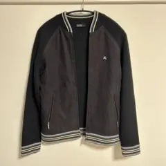 バーバリーブラックレーベル長袖羊毛ニット・ジップアップ カーディガン