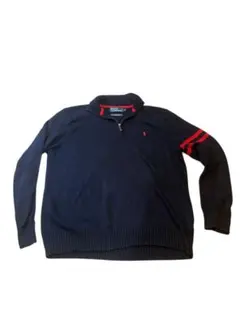 ネイビー ハーフジップ セーター ポロラルフローレン