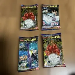 バンダイ ドラゴンボール超戦士シールウエハース超　4つ