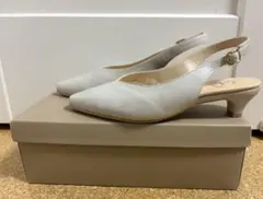 【訳アリ】卑弥呼バックストラップパンプス・ミュール・ベージュ系24cm